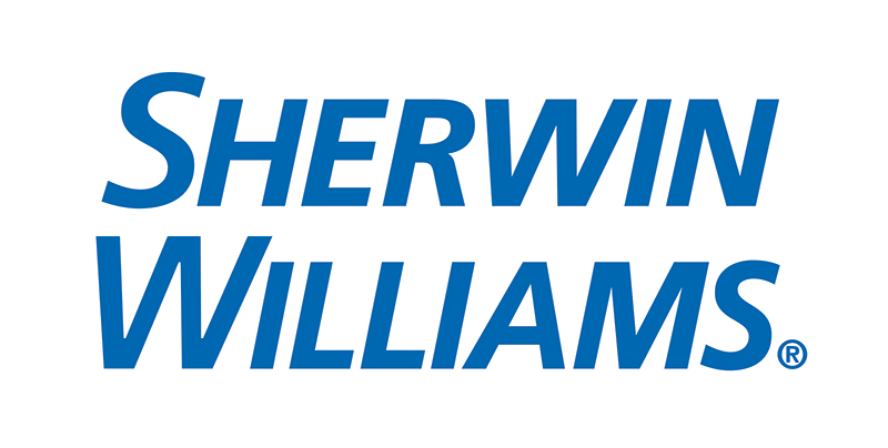 Sherwin Williams Logo written in blue