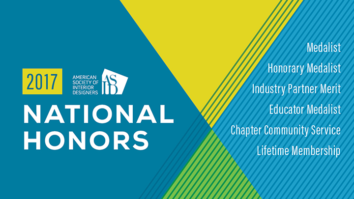 ASID Announces 2017 National Honors Recipients