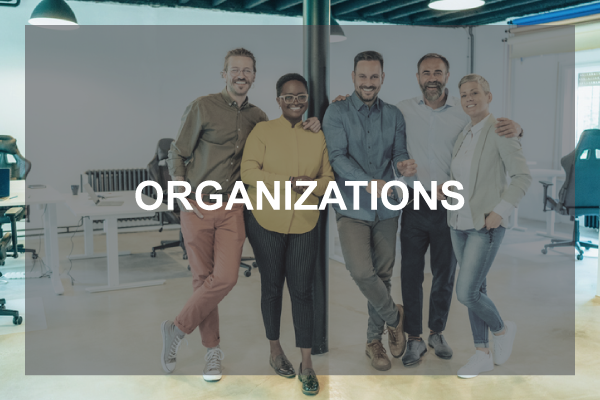 Organizations - image of a diverse designers smiling in their office